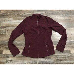 Lululemon Define Jacket Womens Size 10 Burgundy Full Zip Athletic